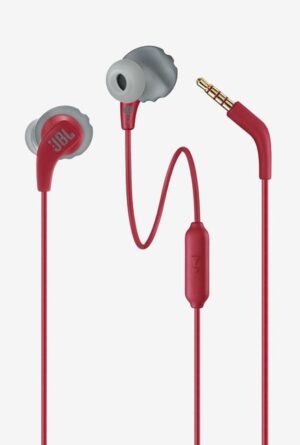 Jbl Endurance Run Sweatproof Sports Wired Earphones With One-Button Remote And Microphone (Red)